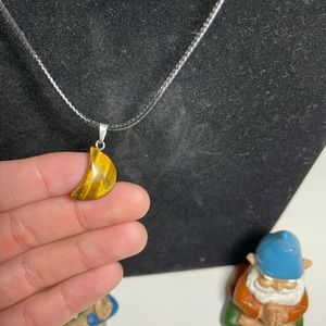Tiger Eyes Moon 🌙 necklace